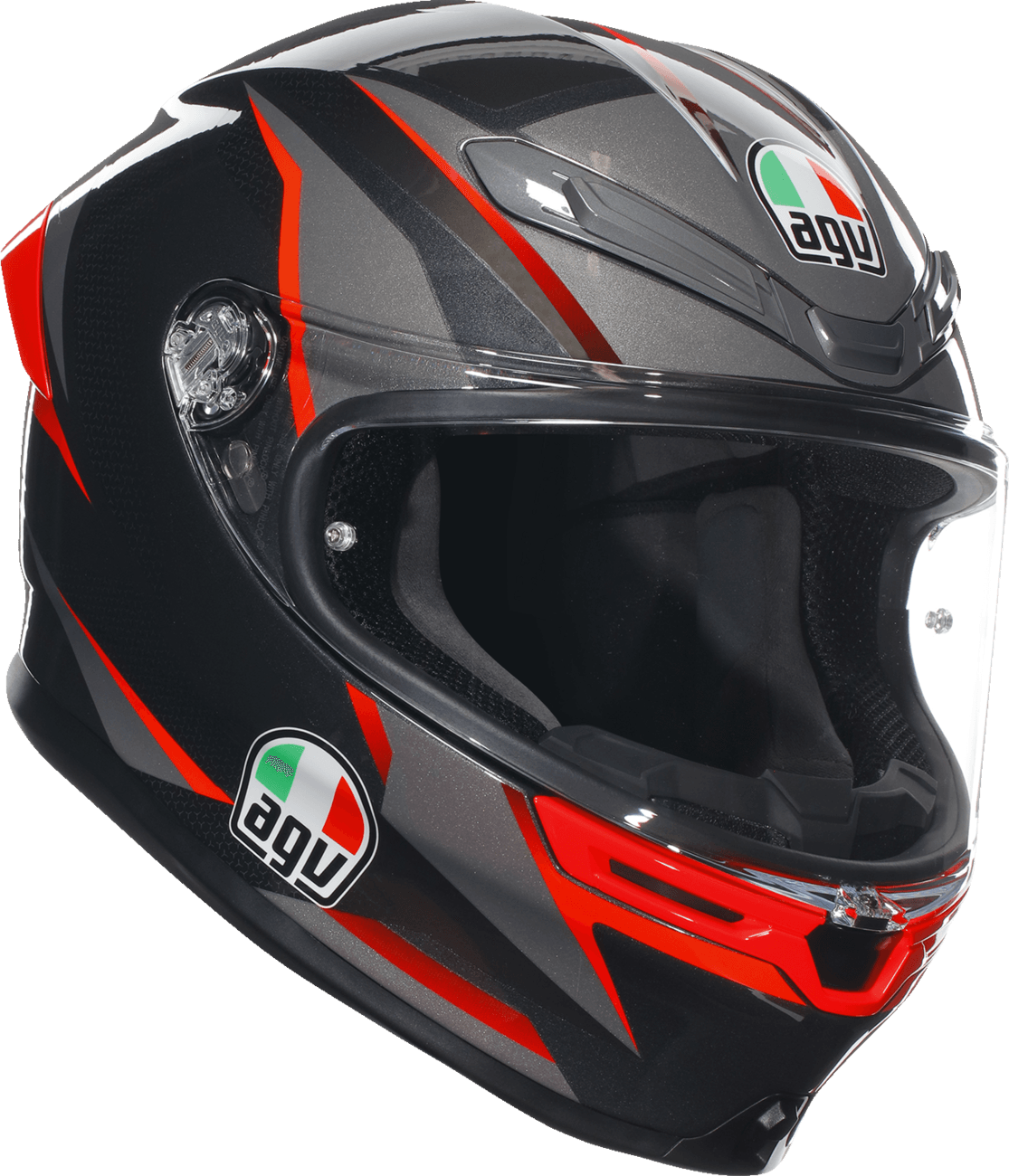 AGV K6 S Helmet - Slashcut Black/Grey/Red