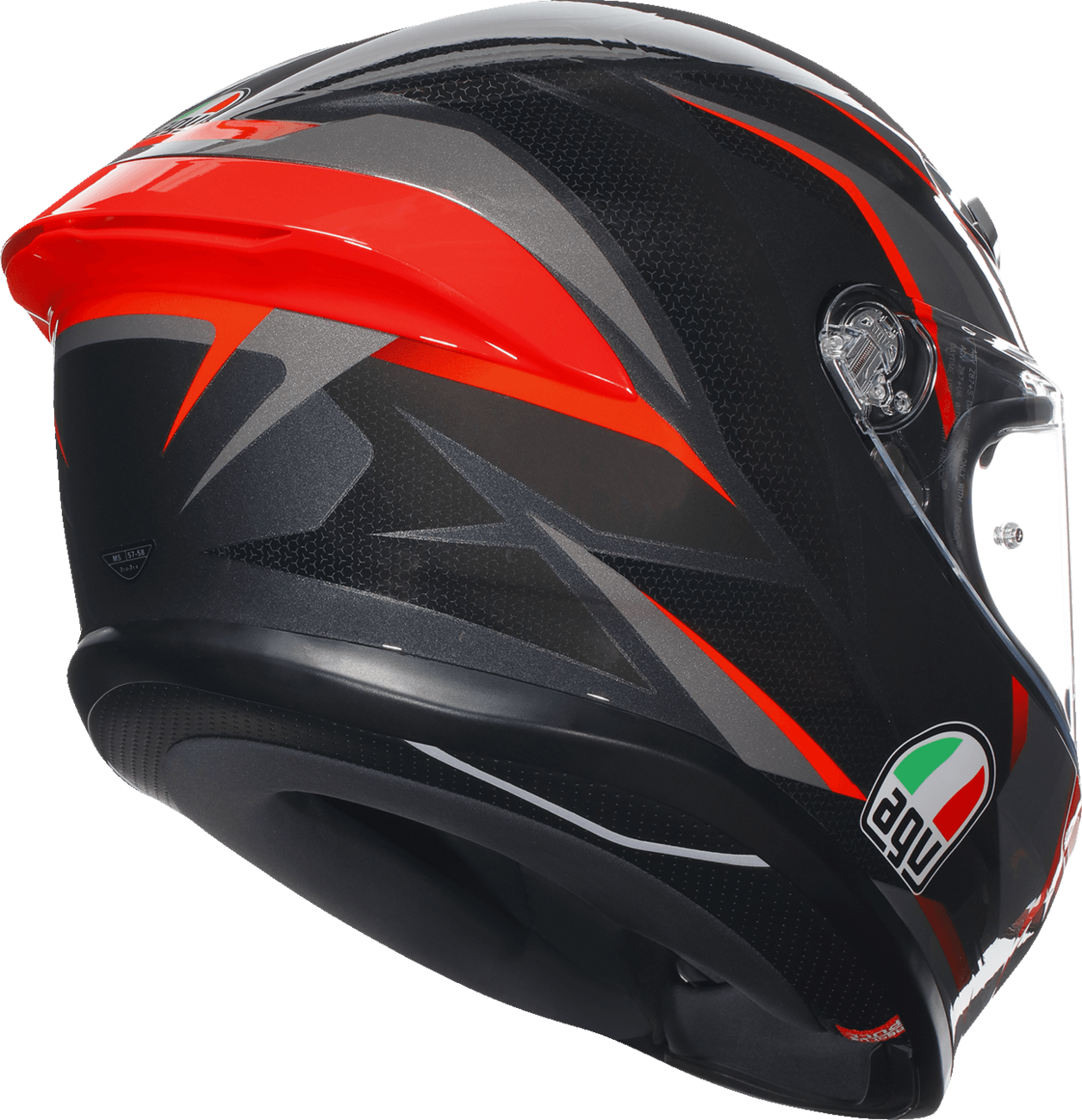 AGV K6 S Helmet - Slashcut Black/Grey/Red
